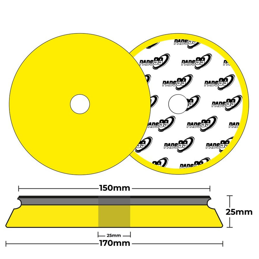 Pads99 Tampone per sandwich Giallo medio 150mm