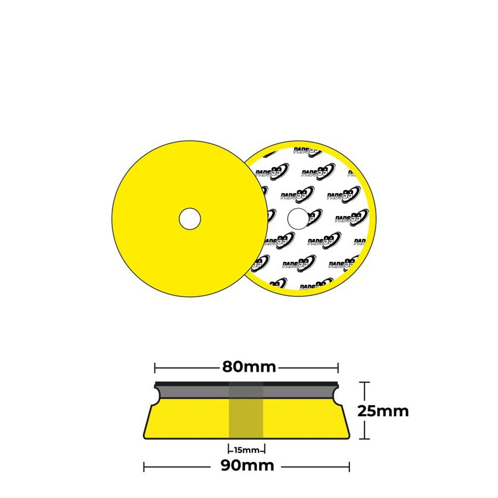Pads99 Tampone per sandwich giallo medio 75mm