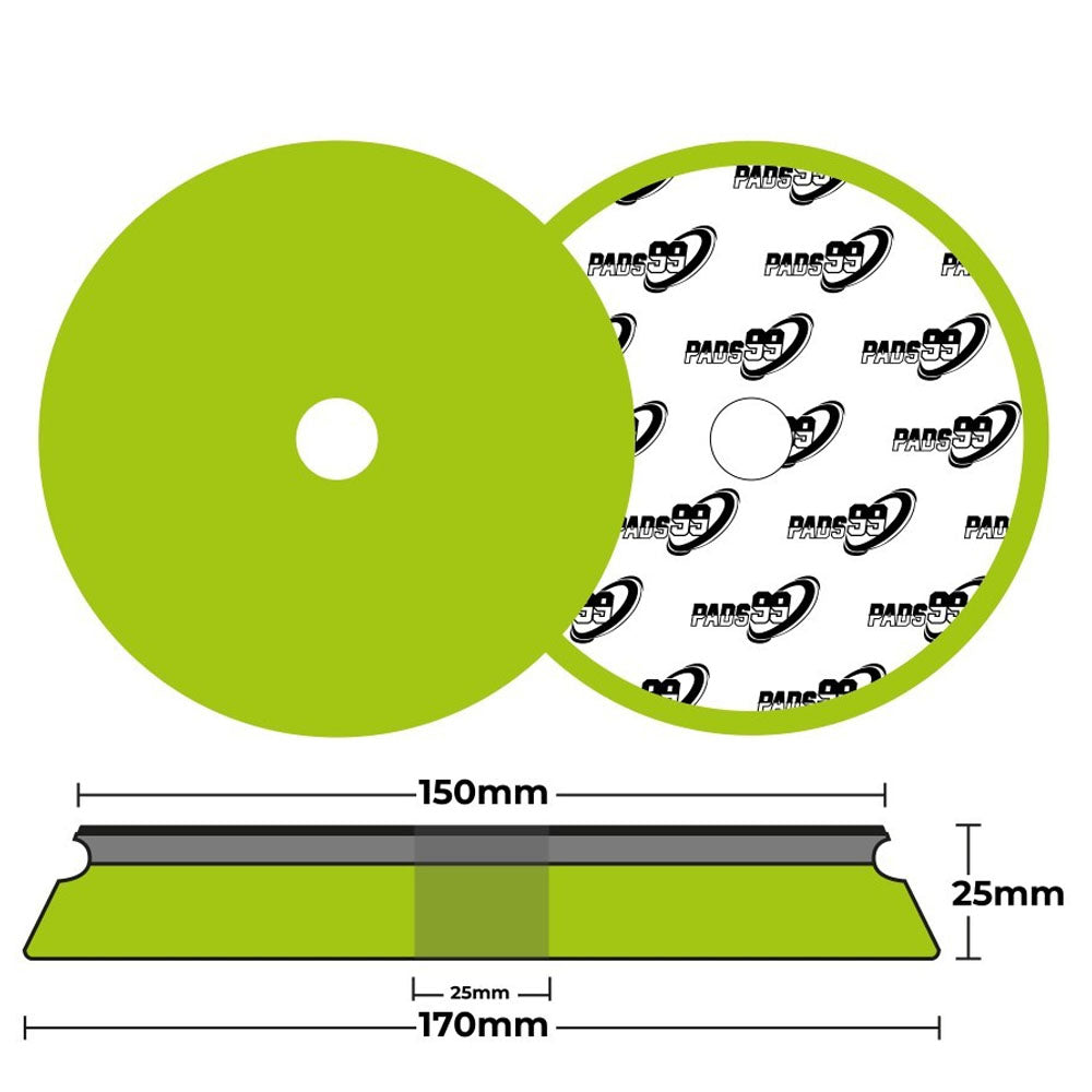 Pads99 Tampone per sandwich verde morbido 150mm
