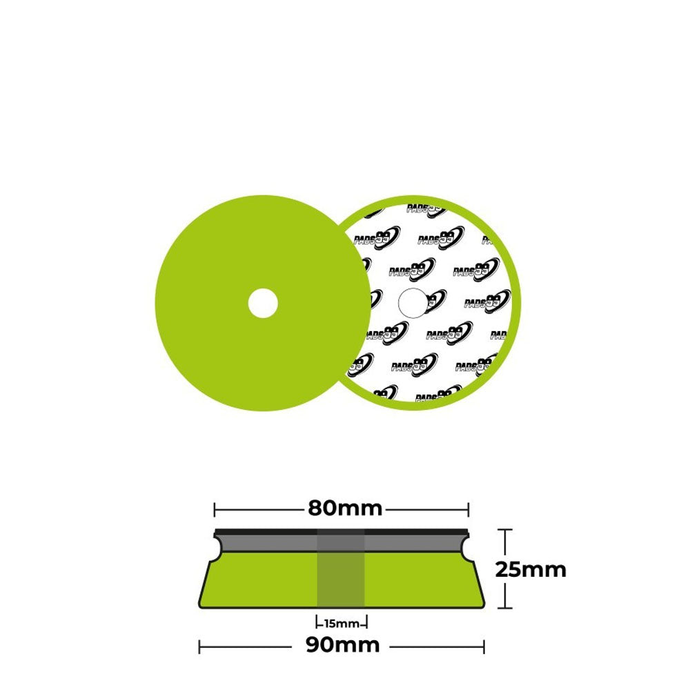 Pads99 Tampone per sandwich verde morbido 75mm