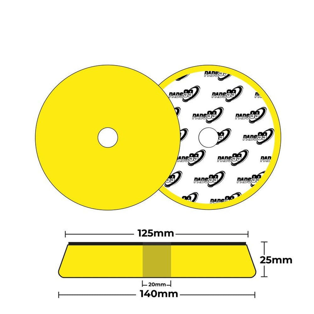 Pads99 Twister Pad Giallo Medio 125mm