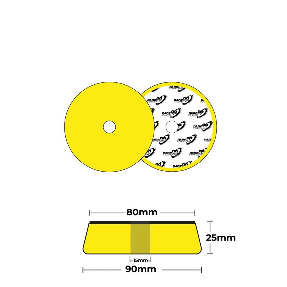 Pads99 Twister Pad Giallo Medio 75mm