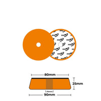 Pads99 Twister Pad Arancione Duro 125mm