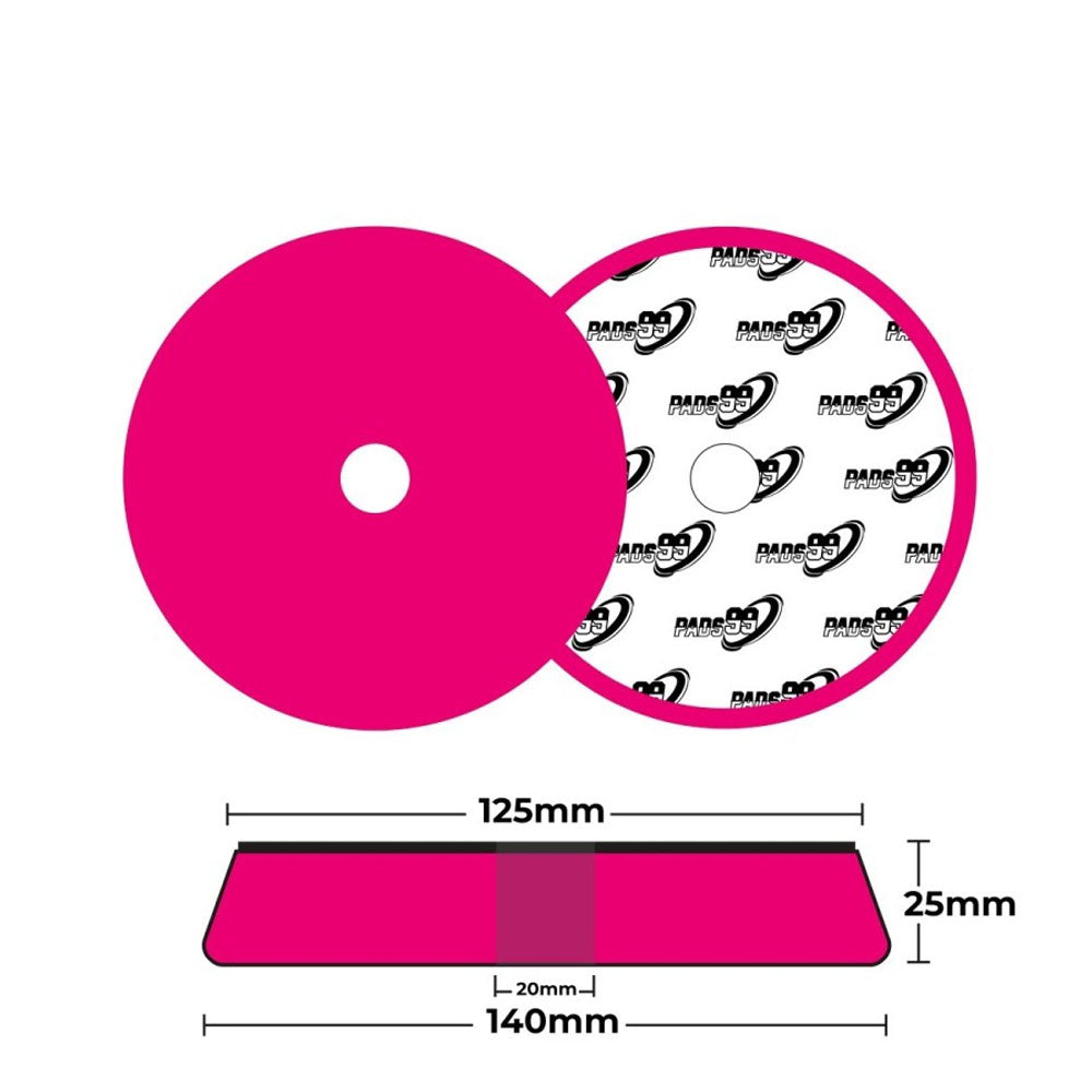 Pads99 Twister Pad Rosso Extra Duro 125mm