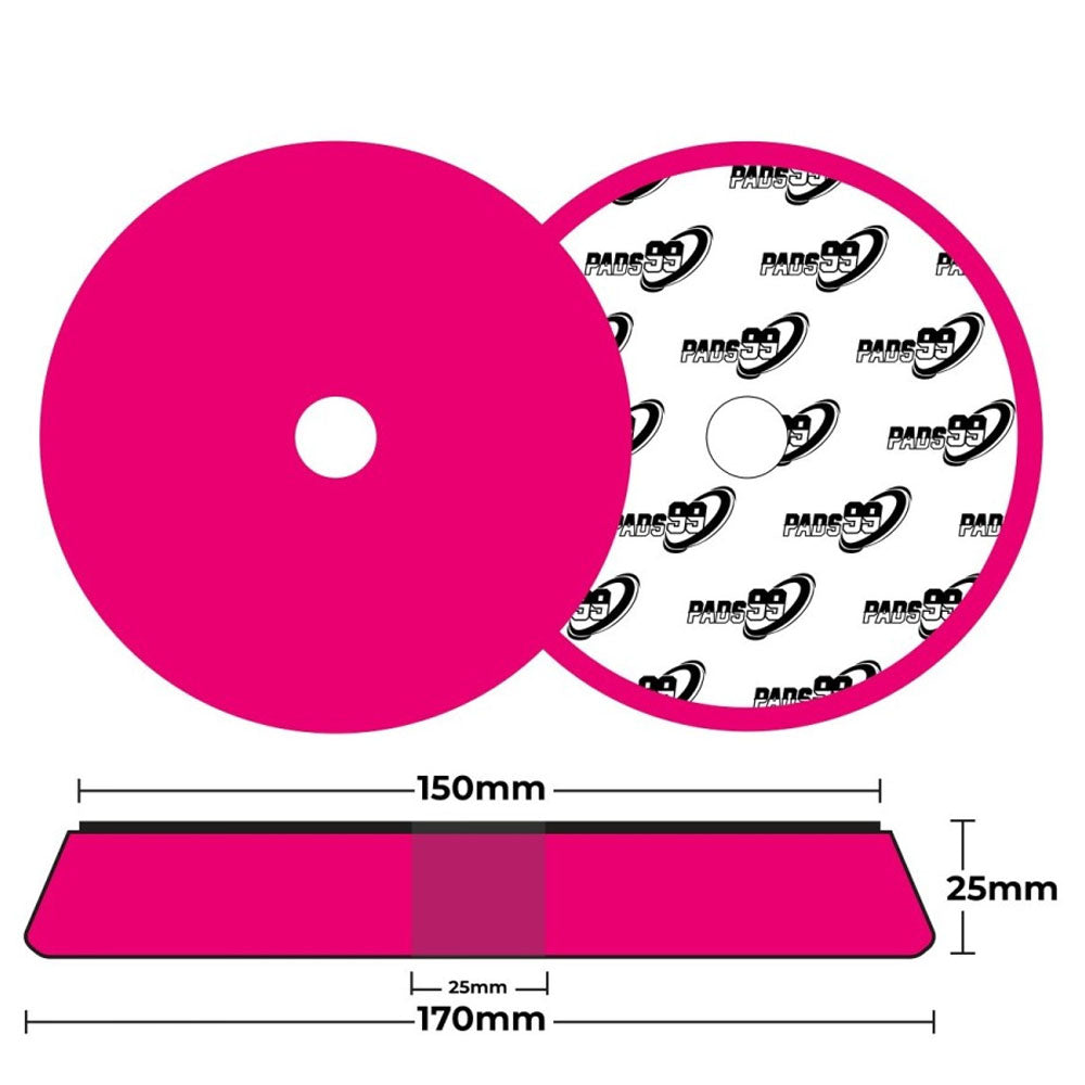 Pads99 Twister Pad Rosso Extra Duro 150mm